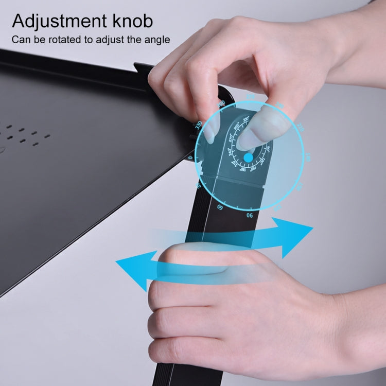 Oatsbasf Folding Computer Desk Laptop Stand Foldable Lifting Heightening Storage Portable Rack,Style:, L01 Black, L02 White, L02  Black