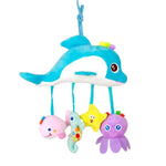 Baby Toys 0-1 Year Old Animal Bed Bells Soothing Plush Toys Baby Rattles Baby Carriage Hanging, A Crossbar - Deer, B Crossbar - Dolphins, C Crossbar - Birds