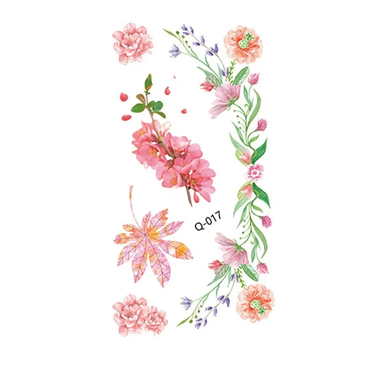 50 PCS Literary Small Fresh Flower Tattoo Sticker Rose Waterproof Lasting Arm Sticker, Q-001, Q-002, Q-003, Q-012, Q-016, Q-017, Q-019, Q-022, Q-025, Q-029, Q-031, Q-032