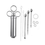 Stainless Steel Seasoning Turkey Syringe Kitchen Seasoning Syringe, 8 in 1, 9 in 1, 10 in 1