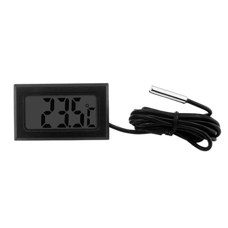 Fish Tank Digital Thermometer Waterproof Probe Electronic Measuring Thermometer, Line Length: 5m (Black), 1m (Black), 1m (White), 2m (Black), 2m (White), 5m (Black)