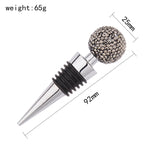 Crystal Ball Red Wine Stopper Diamond Zinc Alloy Metal Sealed Wine Cork, White, Pink, Big Red, Black, Bright Black, AB, Lake Blue