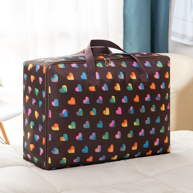 Oxford Cloth Quilt Moisture-Proof & Waterproof Storage Bag Zipper Portable Moving Luggage Bag, 70x50x30cm