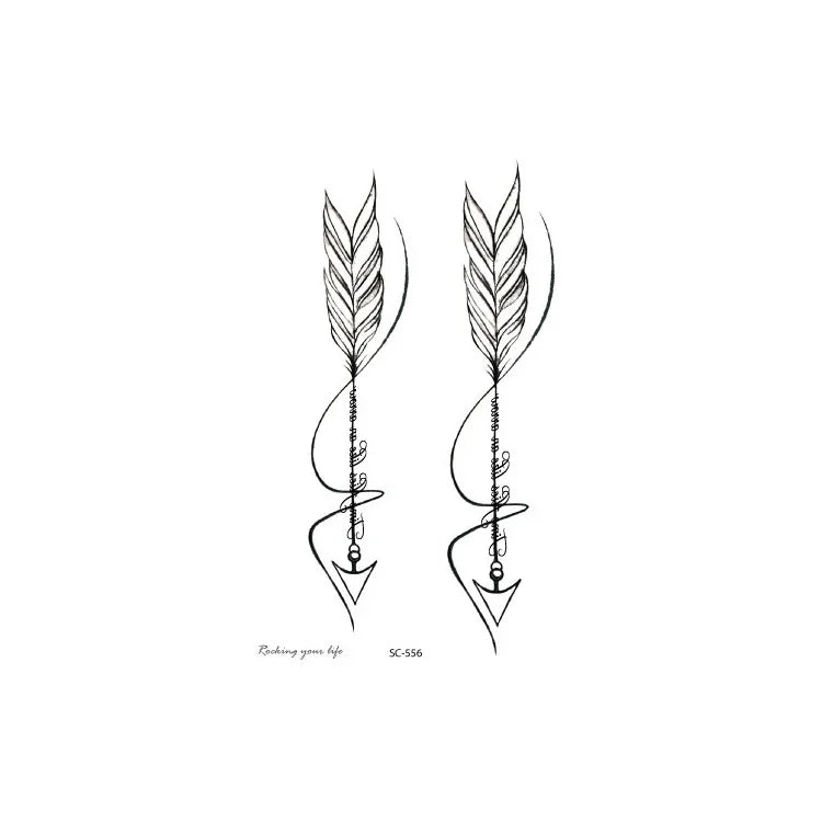 20 PCS Waterproof Flower Arm Tattoo Sticker, SC-529, SC-557, SC-558, SC-559, SC-561, SC-564, SC-551, SC-556, SC-552, SC-553, SC-554, SC-555