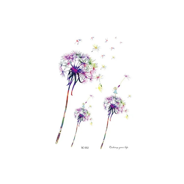 20 PCS Waterproof Flower Arm Tattoo Sticker, SC-529, SC-557, SC-558, SC-559, SC-561, SC-564, SC-551, SC-556, SC-552, SC-553, SC-554, SC-555