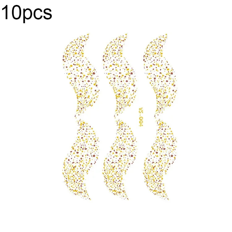 10 PCS Hot Stamping Waterproof Music Festival Face Tattoo Sticker, VS-001, VS-002, VS-003, VS-004, VS-005, VS-006, VS-007, VS-008, VS-009, VS-010