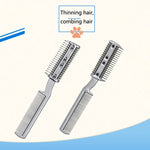 2 PCS Pet Cleaning Dead Hair Hair Removal Knife Soft Hair Removal Comb, Hair Removal Knife