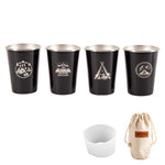 4 PCS / Set Outdoor Picnic Stainless Steel Cup, With Storage Bag (White), With Storage Bag (Black), With Storage Bag (Army Green), With Storage Bag (Dark Blue), With Storage Bag+Silicone Holder (White), With Storage Bag+Silicone Holder (Black)         ...