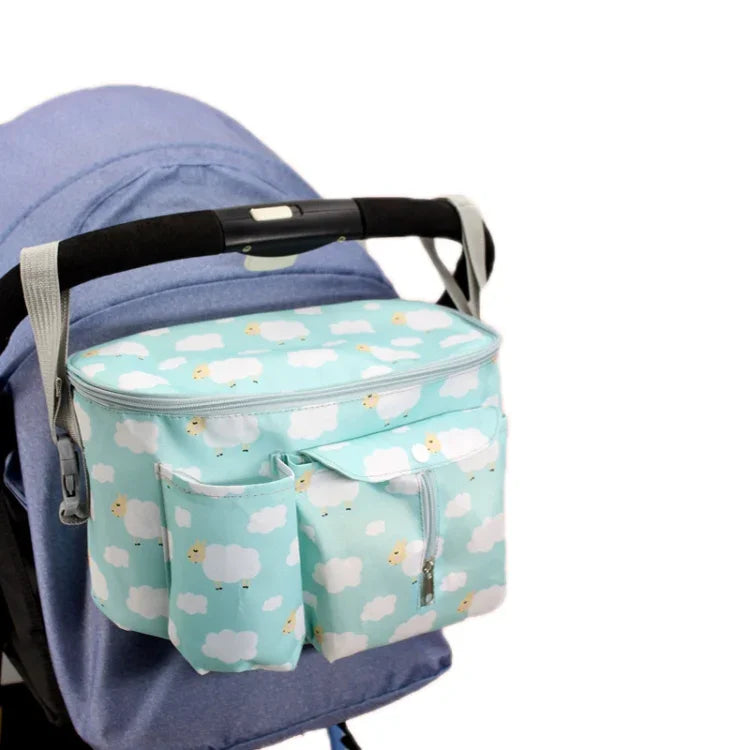 Multifunctional Baby Stroller Storage Bag, White Dinosaur, Yellow Zoo, Green Lamb, White Alpaca, Tibetan Owl, Denglin Deer, Yellow Zoo + Side Pocket, Green Lamb + Side Pocket, White Alpaca + Lateral Pocket, Tibetan Owl + Side Pocket                    ...