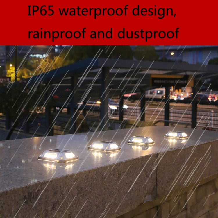 8 LED Solar Wall Lamp Outdoor Stainless Steel Buried Light, White Light, Warm Light, Colorful Light