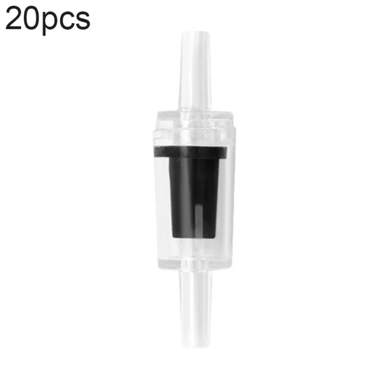 20 PCS Fish Tank Oxygen Pump Trachea Check Valve, 4mm (Red), 4mm (Black), 4mm (White), 4mm (Blue), 8mm (Red), 10mm (White), 12mm (White), 4mm (White Red)