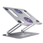 BONERUY P43F Aluminum Alloy Folding Computer Stand Notebook Cooling Stand, Silver, Silver with Type-C Cable, Gray with Type-C Cable