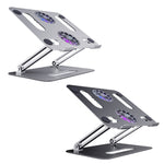 BONERUY P43F Aluminum Alloy Folding Computer Stand Notebook Cooling Stand, Silver, Silver with Type-C Cable, Gray with Type-C Cable