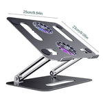 BONERUY P43F Aluminum Alloy Folding Computer Stand Notebook Cooling Stand, Silver, Silver with Type-C Cable, Gray with Type-C Cable