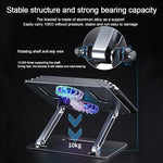 BONERUY P43F Aluminum Alloy Folding Computer Stand Notebook Cooling Stand, Silver, Silver with Type-C Cable, Gray with Type-C Cable