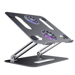 BONERUY P43F Aluminum Alloy Folding Computer Stand Notebook Cooling Stand, Silver, Silver with Type-C Cable, Gray with Type-C Cable