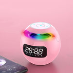 ZXL-G90 Portable Colorful Ball Bluetooth Speaker, Style:, Clock Version (White), Sensor Version (Black), Clock Version (Pink), Sensor Version (White), Sensor Version (Pink)
