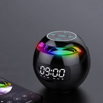 ZXL-G90 Portable Colorful Ball Bluetooth Speaker, Style:, Clock Version (White), Sensor Version (Black), Clock Version (Pink), Sensor Version (White), Sensor Version (Pink)