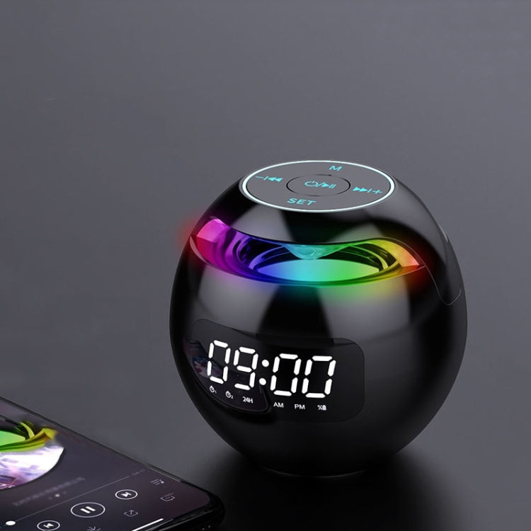 ZXL-G90 Portable Colorful Ball Bluetooth Speaker, Style:, Clock Version (White), Sensor Version (Black), Clock Version (Pink), Sensor Version (White), Sensor Version (Pink)