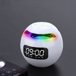 ZXL-G90 Portable Colorful Ball Bluetooth Speaker, Style:, Clock Version (White), Sensor Version (Black), Clock Version (Pink), Sensor Version (White), Sensor Version (Pink)