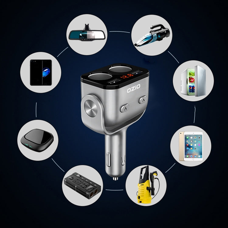 Ozio Car Charger Cigarette Lighter With USB Plug Car Charger, Y34Q 5.3A Black, Y48Q 6.5A Black