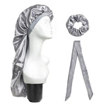 3 PCS/Set Hair Care Long Cap + Turban + Hair Ring, Red, Blue, Purple, Black, White, Orange, Rose Red, Silver, Champagne, Lake Blue