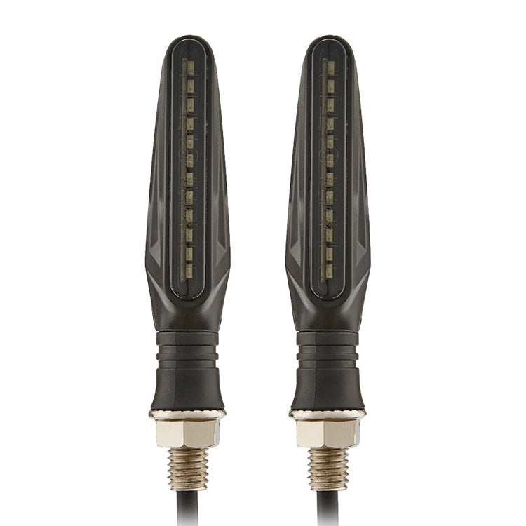 2pcs MK-109 Motorcycle Flow Steering Lamp LED Signal Light, MK-109(Black )