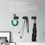 3 PCS Car Sticky Storage Data Cable Hook, Dark Green, Space Silver, Black