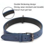 JINMAOHOU Dogs Double-Layer Leather Collar, XS 34x1.7cm, S 39x2.2cm, M 49x2.7cm, L 59x3.2cm