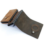 Anti-Theft Positioning Wallet Men Card Holder Mini Wallets For AirTag 2nd Gen / AirTag 1st Gen, Cowhide Blue, Cowhide Black, Cowhide Brown, Cowhide Dark Brown, Cowhide Carbon Fiber