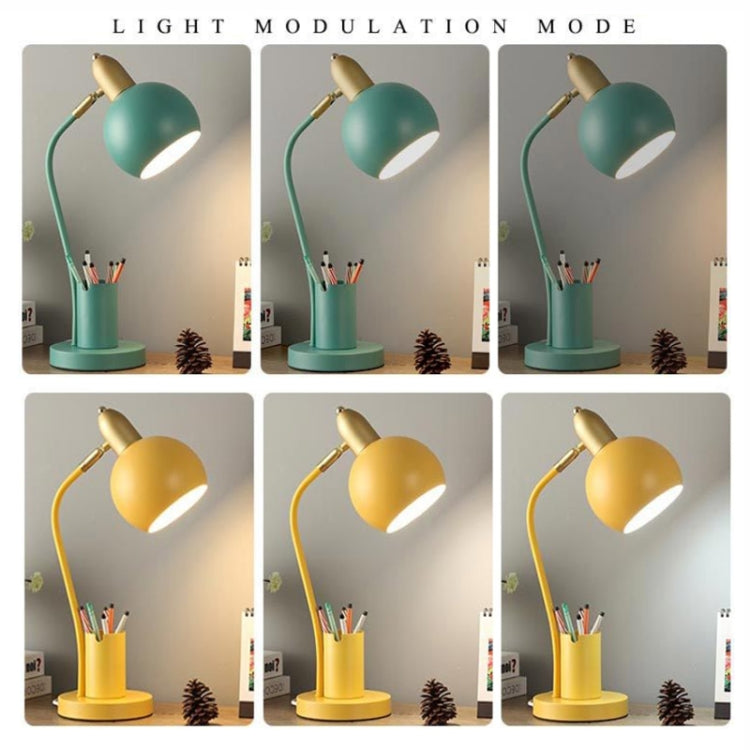 YY-1109 Student Desk LED Eye Protection Lamp with Pen Holder, CN Plug, Specification:, Tricolor, without Bulb