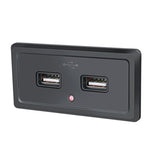 12V24V Route Bus Dual USB Charging Input Car Charger, Blue Light, Green Light, Red Light