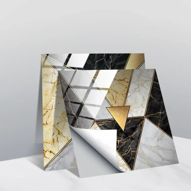 PVC Crystal Covered Film Geometric Pattern Tile Wall Sticker, 20 PCS 10cm