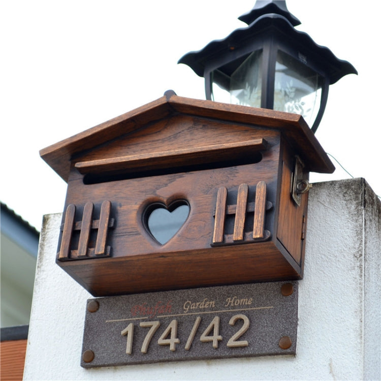 Outdoor Wall-mounted Wooden Letter Box Office Suggestion Box, Wooden Letter Box