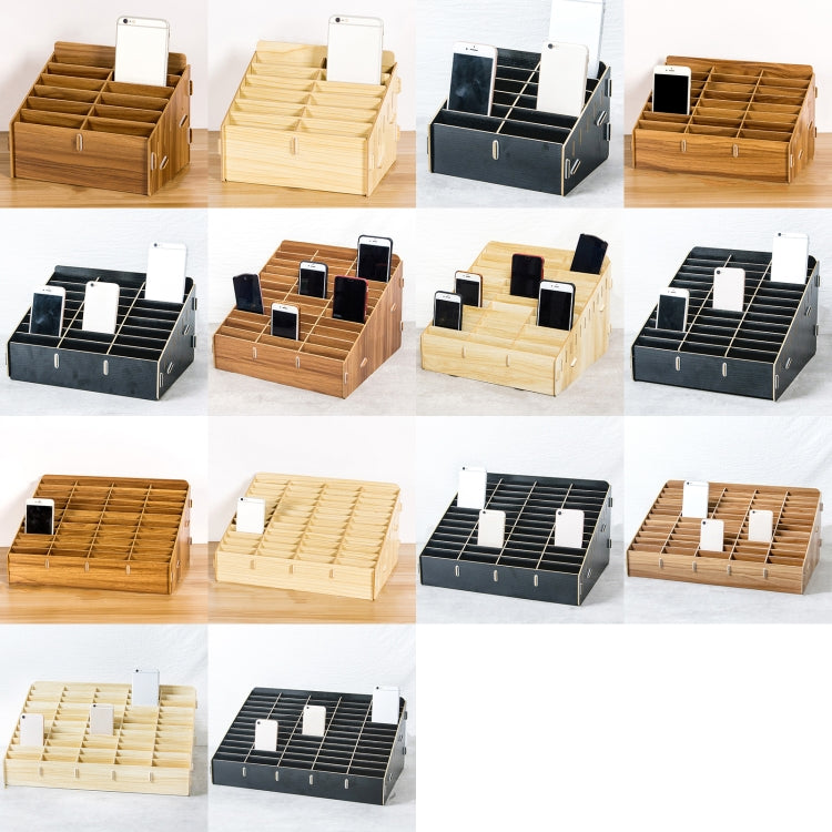 D-86 Office Conference Classroom Mobile Phone Storage Box, Style:, 12 Grids (Walnut), 12 Grids (Oak), 24 Grids (Walnut), 36 Grids (Walnut), 36 Grids (Oak), 48 Grids (Walnut), 48 Grids (Oak), 60 Grids (Walnut), 60 Grids (Oak)