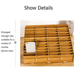 D-86 Office Conference Classroom Mobile Phone Storage Box, Style:, 12 Grids (Walnut), 12 Grids (Oak), 24 Grids (Walnut), 36 Grids (Walnut), 36 Grids (Oak), 48 Grids (Walnut), 48 Grids (Oak), 60 Grids (Walnut), 60 Grids (Oak)
