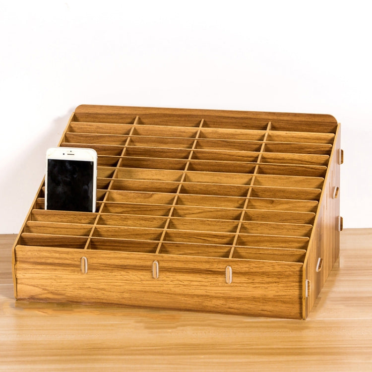 D-86 Office Conference Classroom Mobile Phone Storage Box, Style:, 12 Grids (Walnut), 12 Grids (Oak), 24 Grids (Walnut), 36 Grids (Walnut), 36 Grids (Oak), 48 Grids (Walnut), 48 Grids (Oak), 60 Grids (Walnut), 60 Grids (Oak)