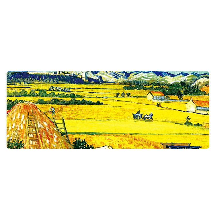 Am002 Large Oil Painting Desk Rubber Mouse Pad, 300x800x5mm Stitched Edges, 400x900x4mm Stitched Edges, 400x900x5mm Stitched Edges, 300x800x1.5mm No Stitched Edges, 300x800x3mm Stitched Edges