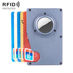 Tracker Card Holder Anti Loss RFID Wallet Card Holder for AirTag 2nd Gen / AirTag 1st Gen, Blue, Black, Grey, Silver