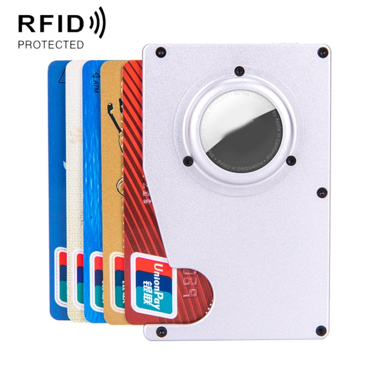 Tracker Card Holder Anti Loss RFID Wallet Card Holder for AirTag 2nd Gen / AirTag 1st Gen, Blue, Black, Grey, Silver