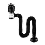 Household Deodorant Washbasin Water Pipe, Style:, A Black Flap With Basket and Overflow, B White Flap With Basket and Overflow, C Black Flap No Basket With Overflow, D White Flap No Basket With Overflow, E Black Flap Without Basket and Overflow        ...