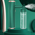 Handheld Blue Light Atomizing Indoor Electric Spray Disinfection Machine, Pearl White, Dark Green