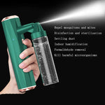 Handheld Blue Light Atomizing Indoor Electric Spray Disinfection Machine, Pearl White, Dark Green
