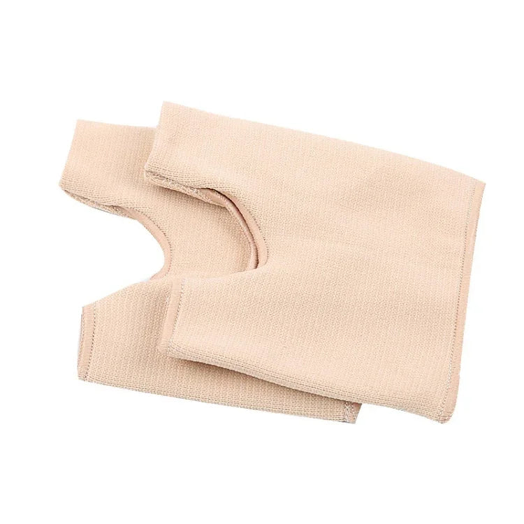 1 Pair Threaded U-Shaped Forefoot Pad Hallux Valgus Corrector Socks, S, L
