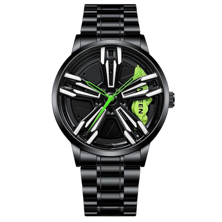 FNGEEN L001 Motorcycle Element Wheel Metal Men Watch, Black steel Red Surface, Black Steel Green Surface, White Steel Red Surface, White Steel Green Surface, Black Net Black Steel Red Surface, Black Net Black Steel Green Surface                        ...