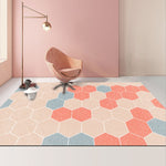 Modern Abstract Geometric Living Room Rug Coffee Table Cushion, 50x80cm, 60x90cm