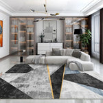 Modern Abstract Geometric Living Room Rug Coffee Table Cushion, 80x120cm, 80x160cm