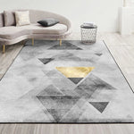 Modern Abstract Geometric Living Room Rug Coffee Table Cushion, 140x200cm