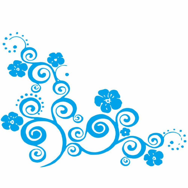 D-908 Summer Flower Totem PVC Car Hood Sticker, D-908