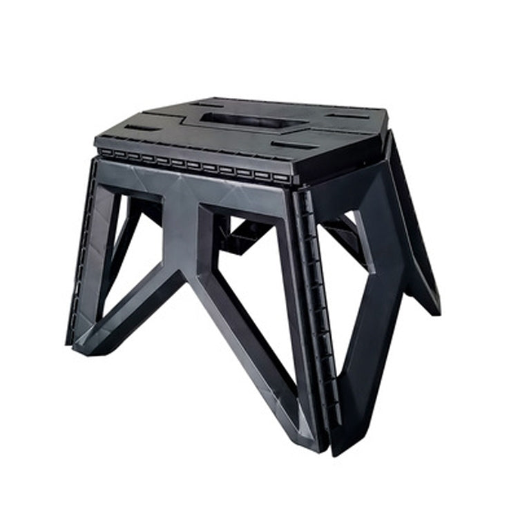 Portable Thickened Plastic Folding Stool Outdoor Fishing Stool, Army Green, Black